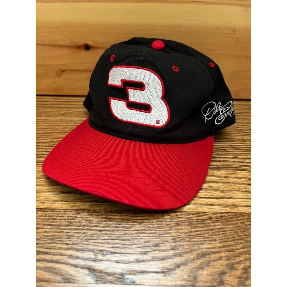 Vintage Dale Earnhardt 3 NASCAR Hat Snapback Competitors View Black Red Cap